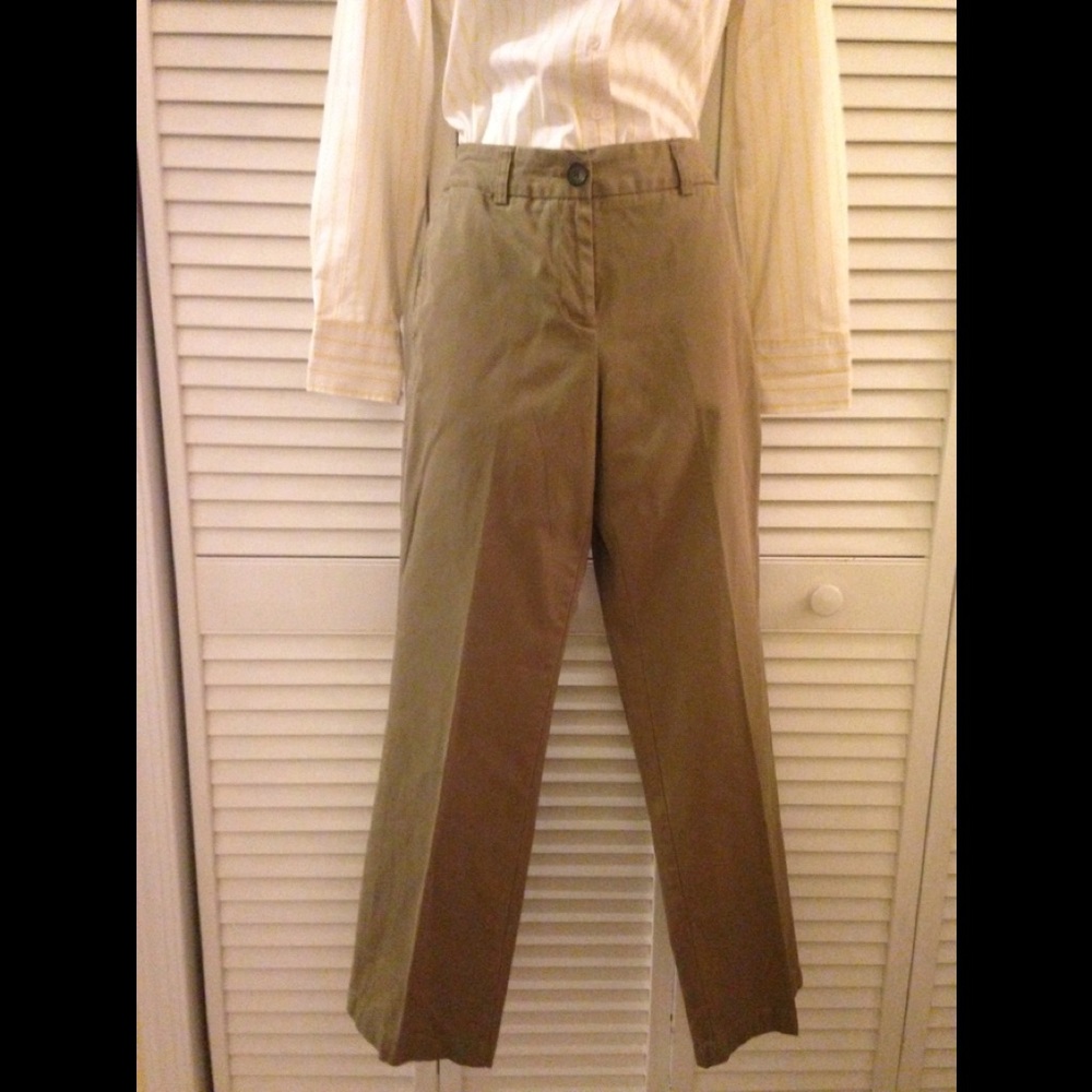 Lands End Dark Tan Chinos EUC